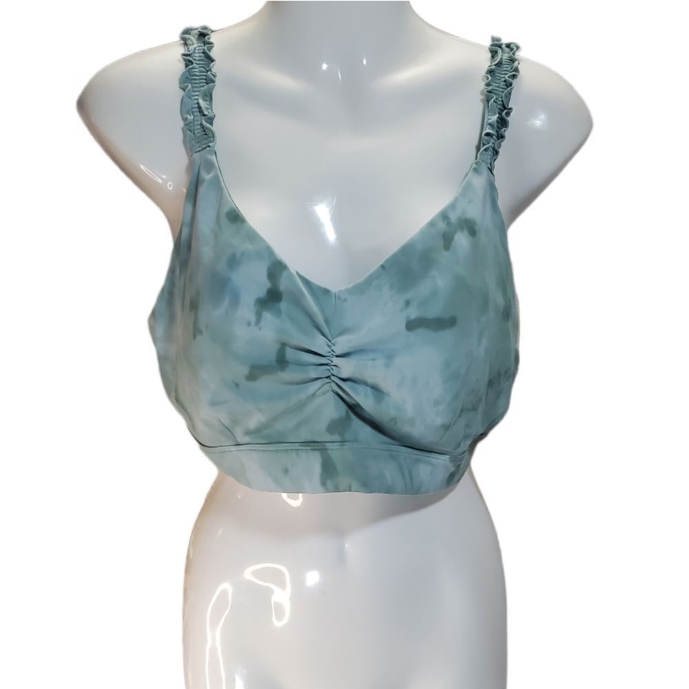 JOYLAB Ruffle strap active sports bra L